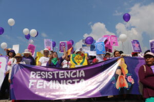 El Movimiento Salvadoreño de Mujeres en la marcha del 8 de marzo, El Salvador del Mundo, San Salvador