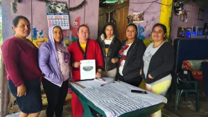 Mujeres del distrito de San Julián durante la primera jornada de seguimiento a los planes de trabajo del Comité